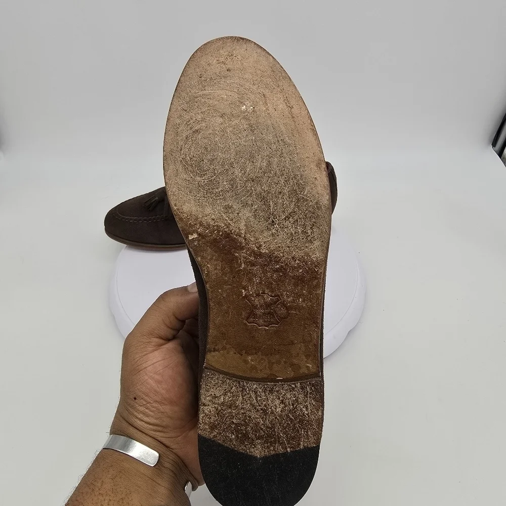 Alan Payne Shoes Men's 9 Loafers Slip On Brown